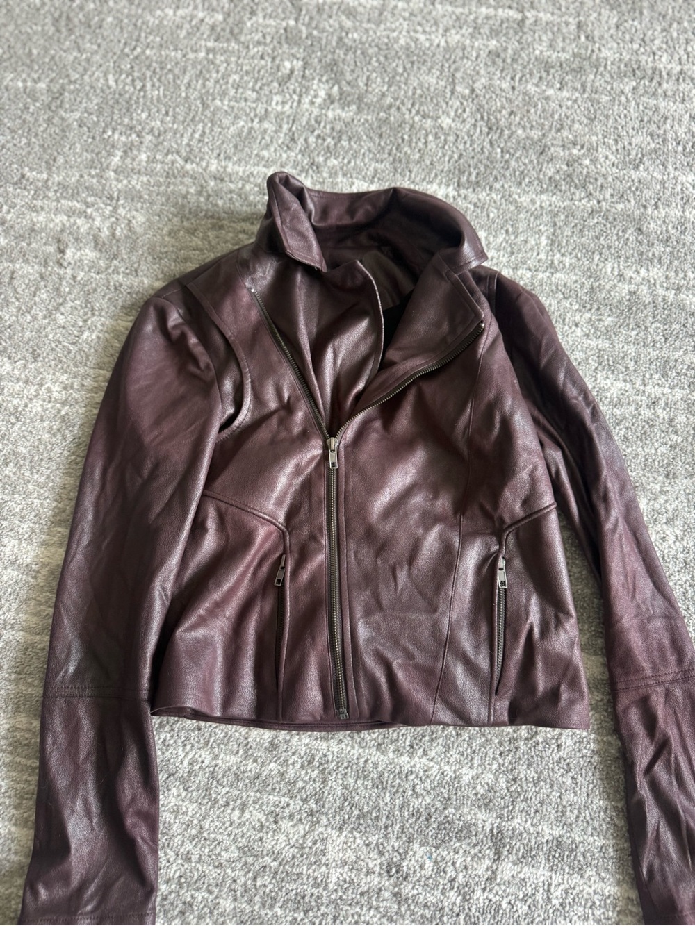 SW3 Bespoke Women's Leather Moto Jacket - Burgundy